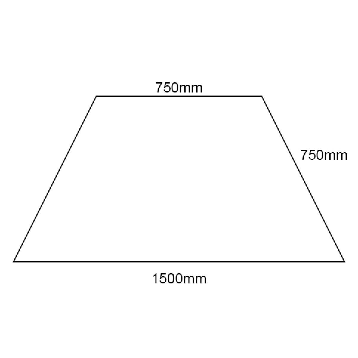 Trapezium Shape Table Top Only Available From Buydirectonline.com.au