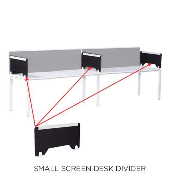Rapid Infinity 1200x700 Workstation Single Sided With Screens - Profile Leg Rapid Infinity 1200x700 Workstation Single Sided With Screens - Profile Leg