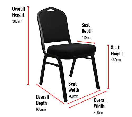 Banquet Chair Stacking Wedding Dining Restaurant Chairs Black