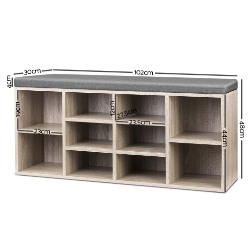 Fabric Shoe Bench With Storage Cubes At Buydirectonline Com Au