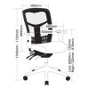 Energy Mesh Chair High Back Ergonomic with Dimensions