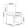 Opal 100 Stackable Chair-dimension