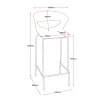 Celestia Bar Stool Chair Metal Frame -dimensions