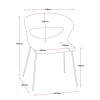 Celestia Visitor 4 Leg Stacking Chair-dimension