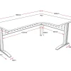 Essence Corner Office Home Desk Mate-line draw
