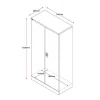 Storage Cupboard 1830 high Lockable Stationary Lockable-dimensions