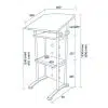 Stylish Lectern Portable Podium Stand FTSGMO7106