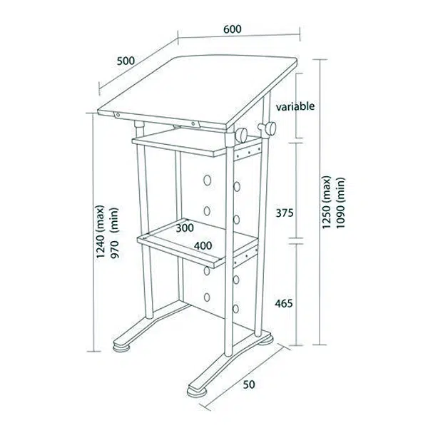 Stylish Lectern Portable Podium Stand FTSGMO7106