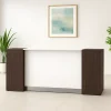 Forge Reception Counter Desk Hob Caesar Stone and Teak Timber