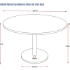 900mmD-Round Top Meeting Table Flat Disc Base-dimensions-b
