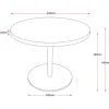 Atro Stainless Steel Base Coffee Table-dimensions