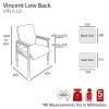Vincenzo Bariatric Chair Healthcare Seating 250kg Rated – Low Back 600x600