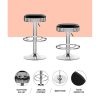 Glenda Bar Stool Chrome & Black 2