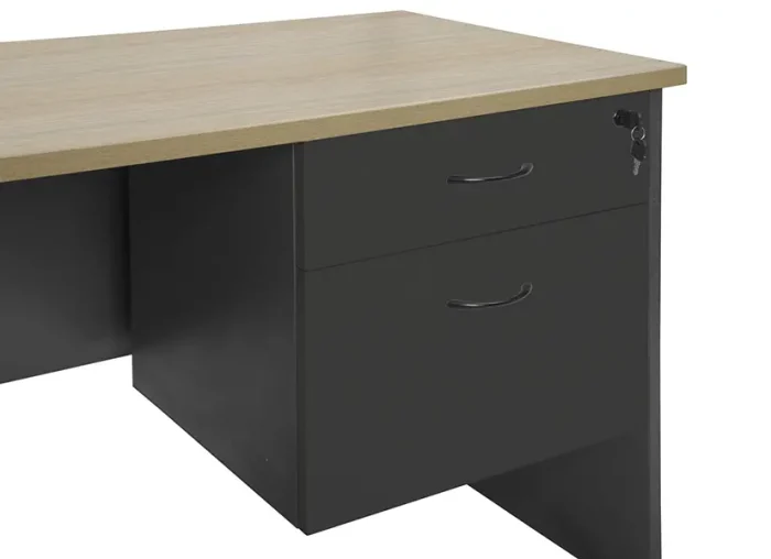 Fixed Pedestal-1 personal and 1 filing drawers-ironstone