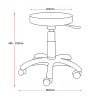 DS Desk Stool Gas Lift Padded Seat-dimensions