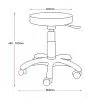 DS Desk Stool Gas Lift Padded Seat-dimensions