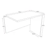 Fusion Desk Return 900Wx450D-dimensions