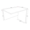 Fusion Desk Return 900Wx600D-dimensions