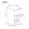 Fusion Filing Cabinet Vertical Drawers-3 drawers