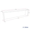 Fusion Reception Hob Top 1500mm-dimensions