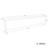 Fusion Reception Hob Top 1800mm-dimensions