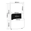 Leaf Breakout Seating Lounge Soft Booth Chairs-Dimensions
