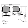 Maxi Mesh Back Upholstered Beam Seating-spec