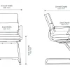 Metro Cantilever Guest Chair-Dimensions