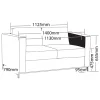 Montage Lounge Upholstered Soft 2 Seating-dimension