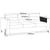 Montage Lounge Upholstered Soft 3 Seating-dimension