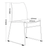 Vinn Hospitality Sled Based Visitor Chair-dimension