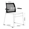 Vinn Mesh Back Hospitality Visitor Chair Poly Seat Mesh Back