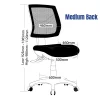 Rio Ergonomic Mesh Office Chair Medium Back-dimensions