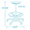 Lab Stool Chair Gas Lift-Dimensions