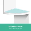 5-Tier Corner Wall Shelf-FURNI-WALL-COR-WH