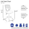 Lily Mesh Ergonomic Office Chair-dimension