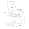 Modern Mesh Office Visitor Chair-dimensions