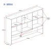 Essence Hutch Shelving Unit 1800-dimension