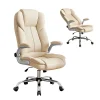 Evolve PU Leather Executive Office Desk Chair–Beige-OCHAIR-G-9314-BG