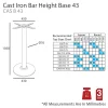 Cast Iron Table Base Only-43 dimensions