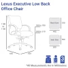 Lexus Executive Low Back Office Chair-dimension
