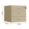 LuxeWorker Fixed Lockable Pedestal-dimensions
