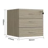 LuxeWorker Fixed Lockable Pedestal-dimensions