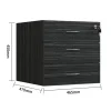LuxeWorker Fixed Lockable Pedestal-dimensions