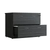 LuxeWorker Lockable Lateral Filing Cabinet 2 Drawers