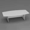 LuxeWorker Boardroom Table H Base White