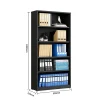 Bookcase 1800 blackline wood with dimensions