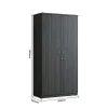 Full Door Bookcase blackline wood with dimensions