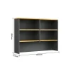 Overhead Hutch 15 beech ironstone with dimensions