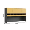 Pigeon Hole Hutch 1800 beech ironstone with dimensions